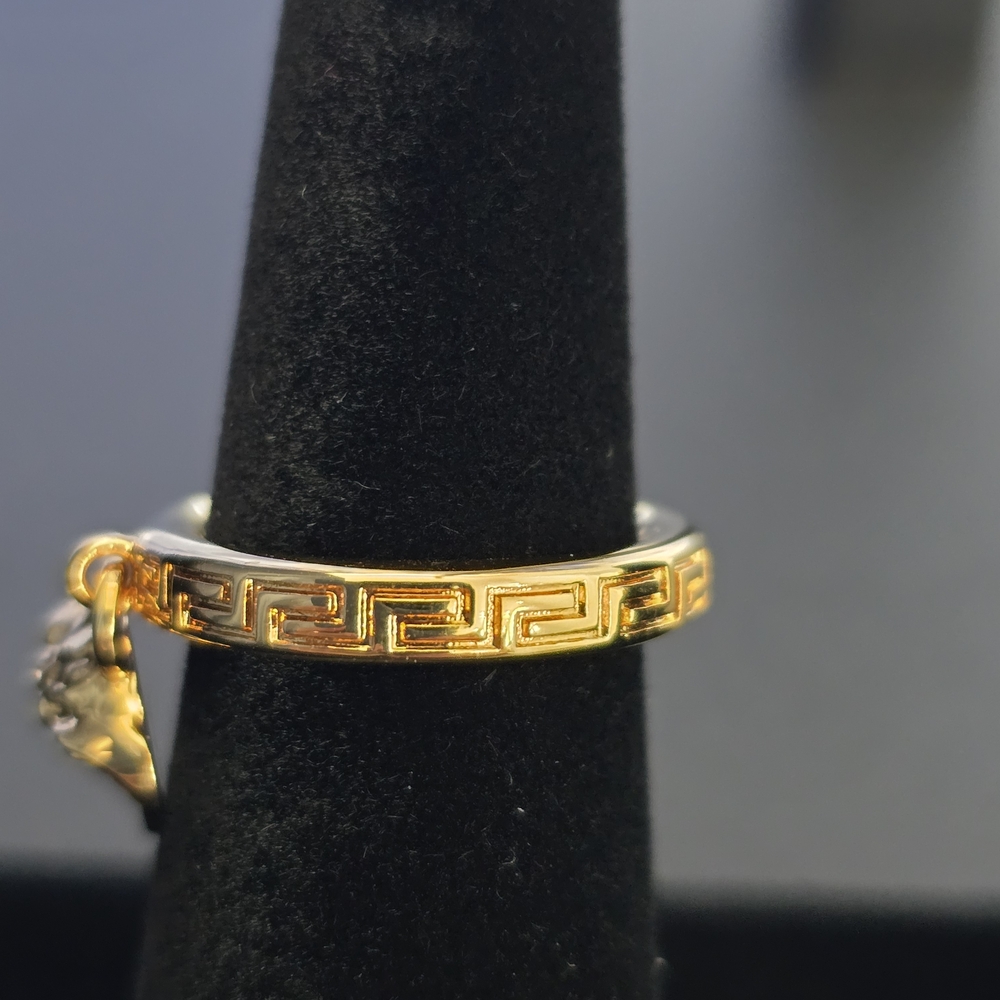 Versace Gold Plated Medusa Charm Pendant Ring-EUC - Picture 4 of 8
